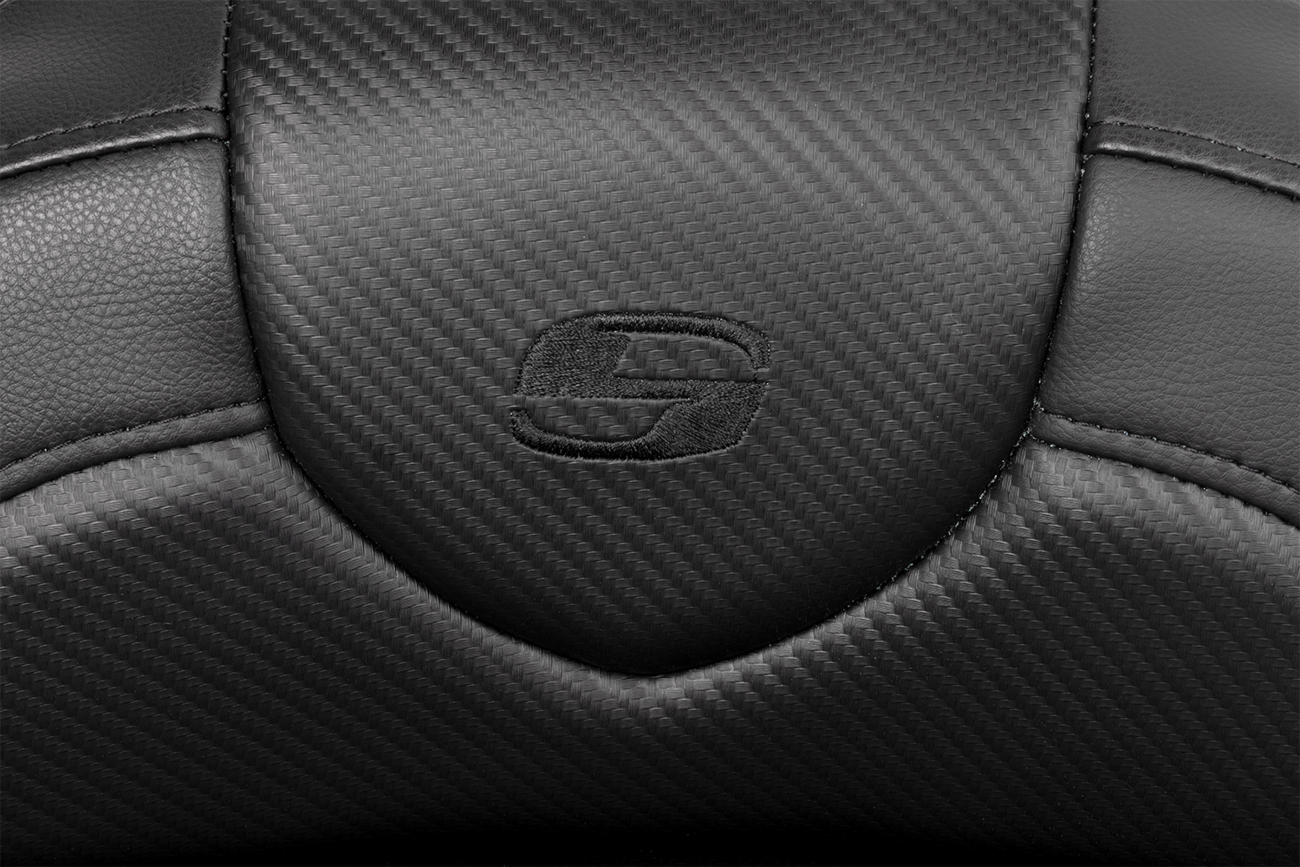 Roadsofa™ Standard Reach Seat - Roadsofa™ Seat - with Backrest - Carbon Fiber - Black Stitch - FL '08-'19 [0801-1617] - Image 5
