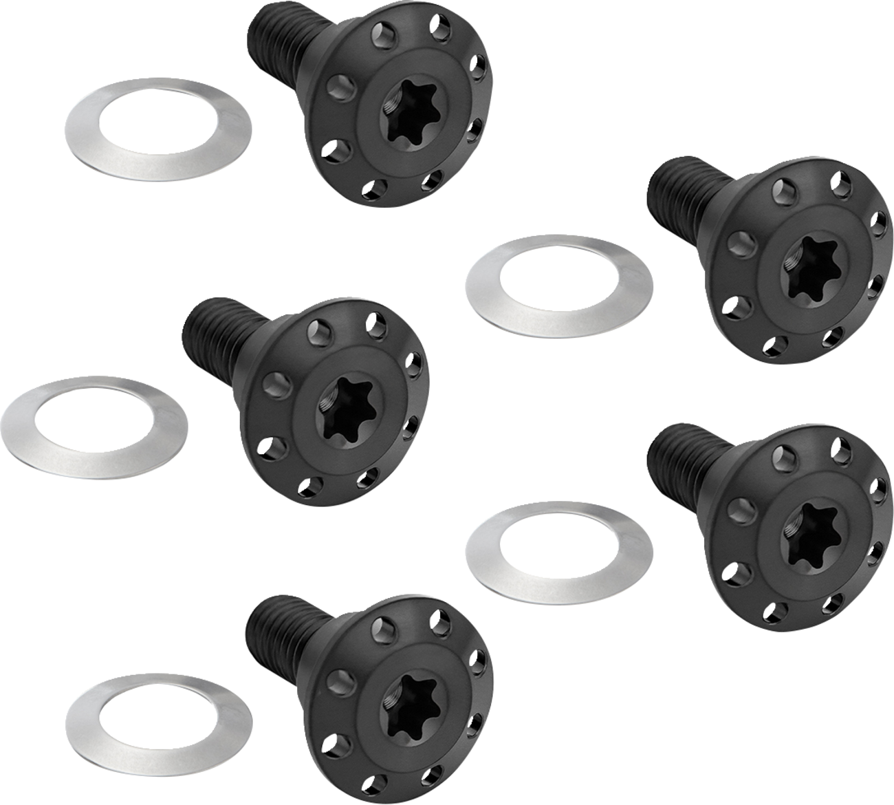 Holeshot Front Floating Brake Rotor Bolt Kit - Bolt Kit - Holeshot/Front/Floating/Brake Rotor - Spoke Mount - Black - 5 Pack [2401-1715]