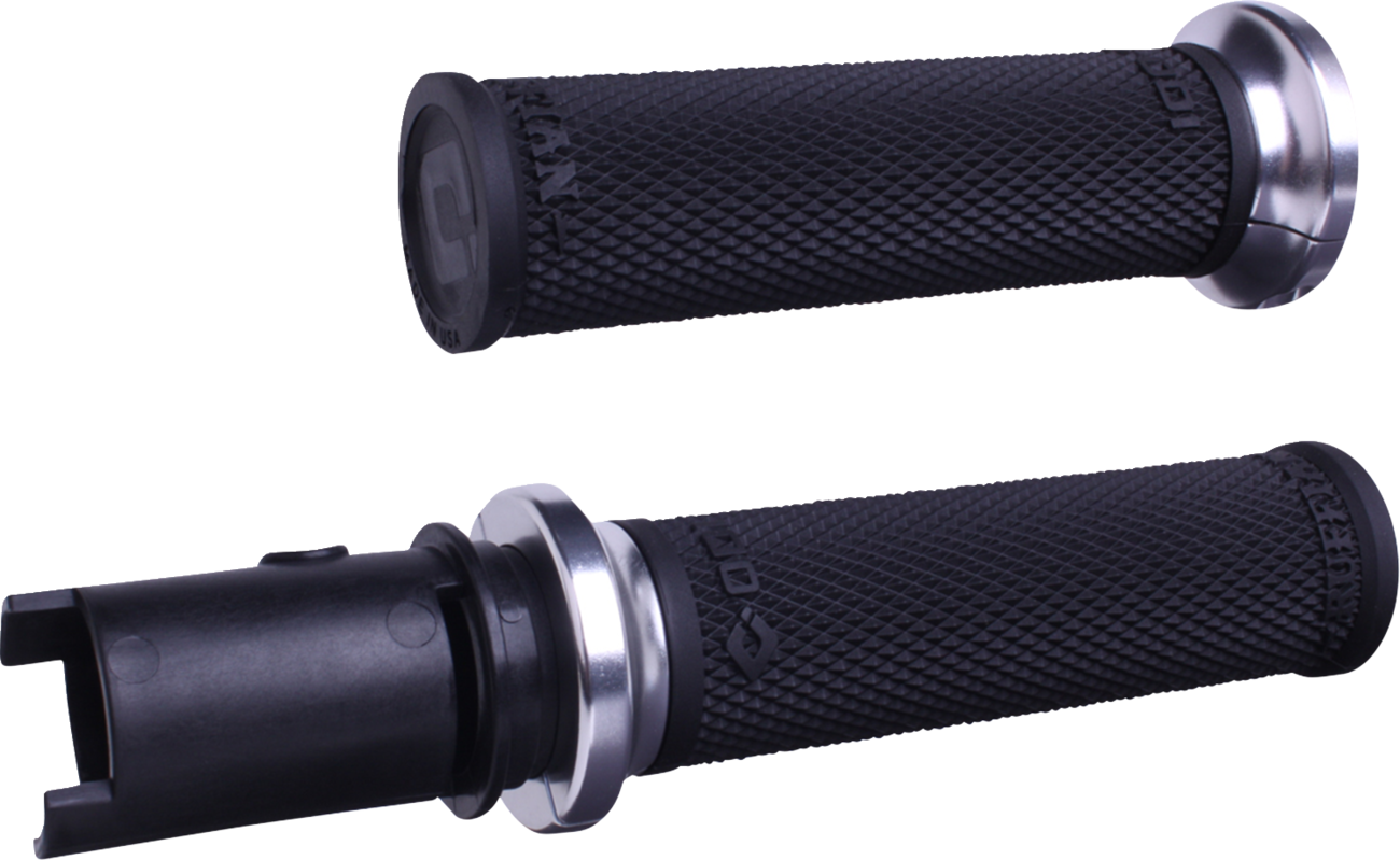Ruffian Lock-On Street Grips - CVO - Black/Silver [0630-3421]