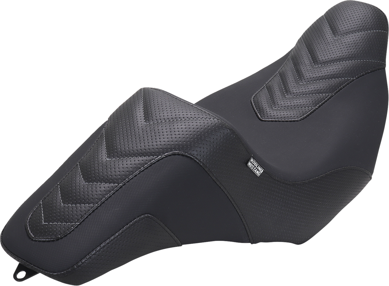 Kodlin Signature Series Squareback™ Seat - Signature Series Squareback™ Seat - Gripper Vinyl - Chevron - Gunmetal Stitch - FLH/FLT '23-'25 [0801-1902]