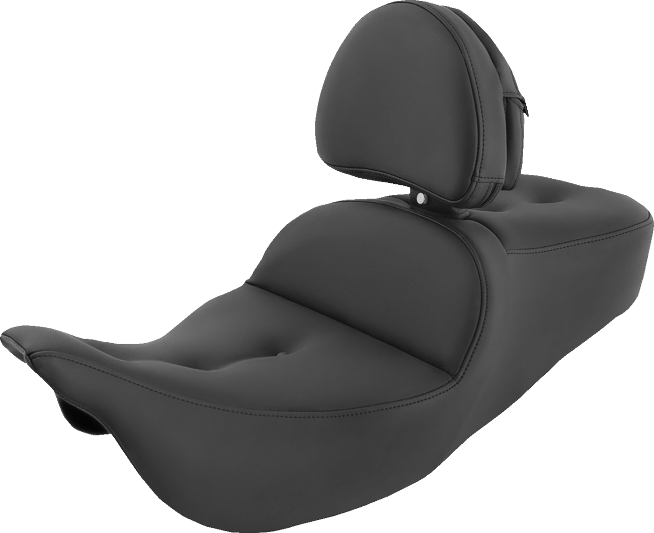 Pillow-Top Roadsofa™ Seat - with Backrest - Black - FLH/FLT '08-'24 [0801-1241]