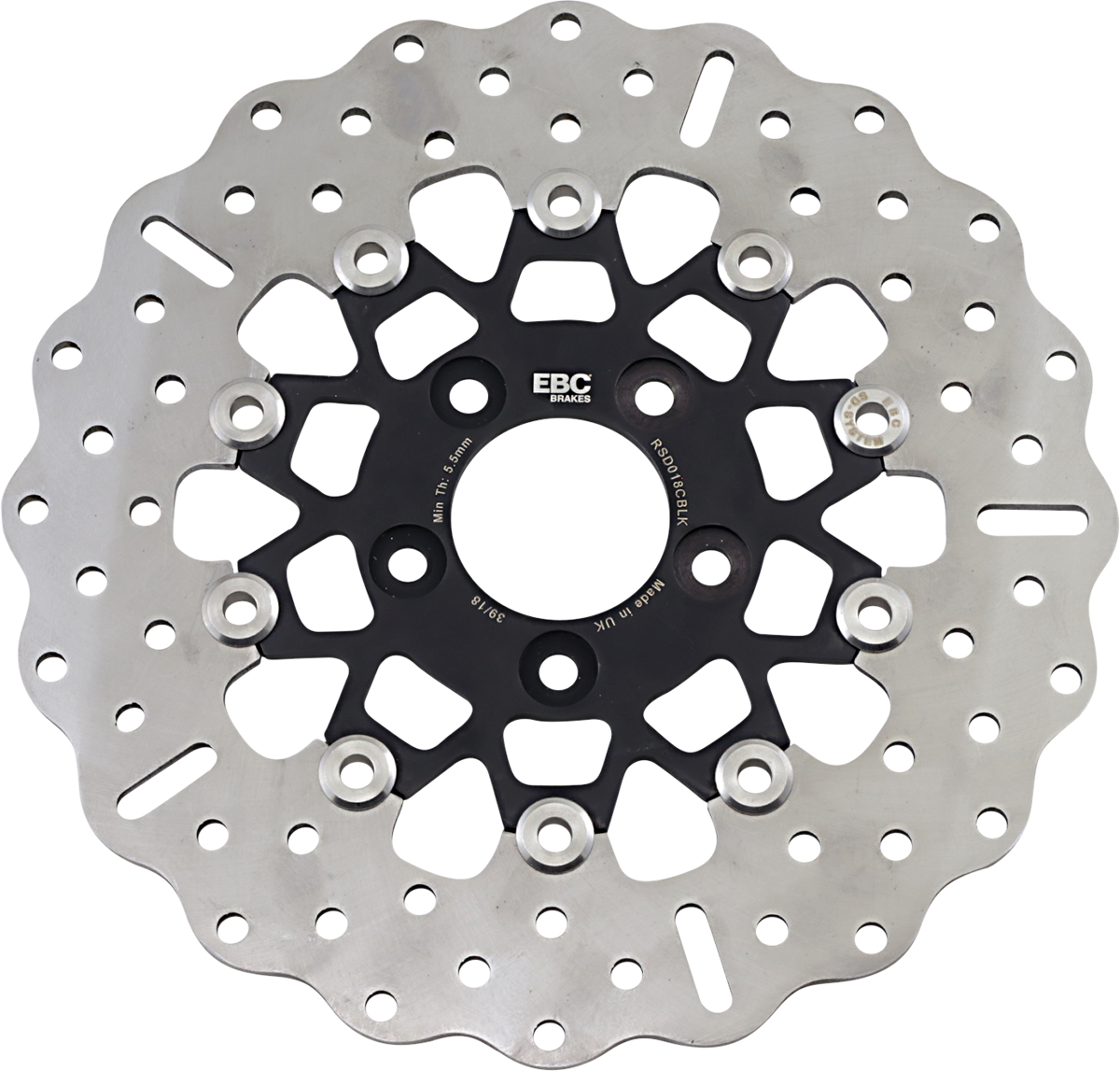 Custom Stainless Steel Rear Brake Rotor - Brake Rotor - Black [1710-2251]