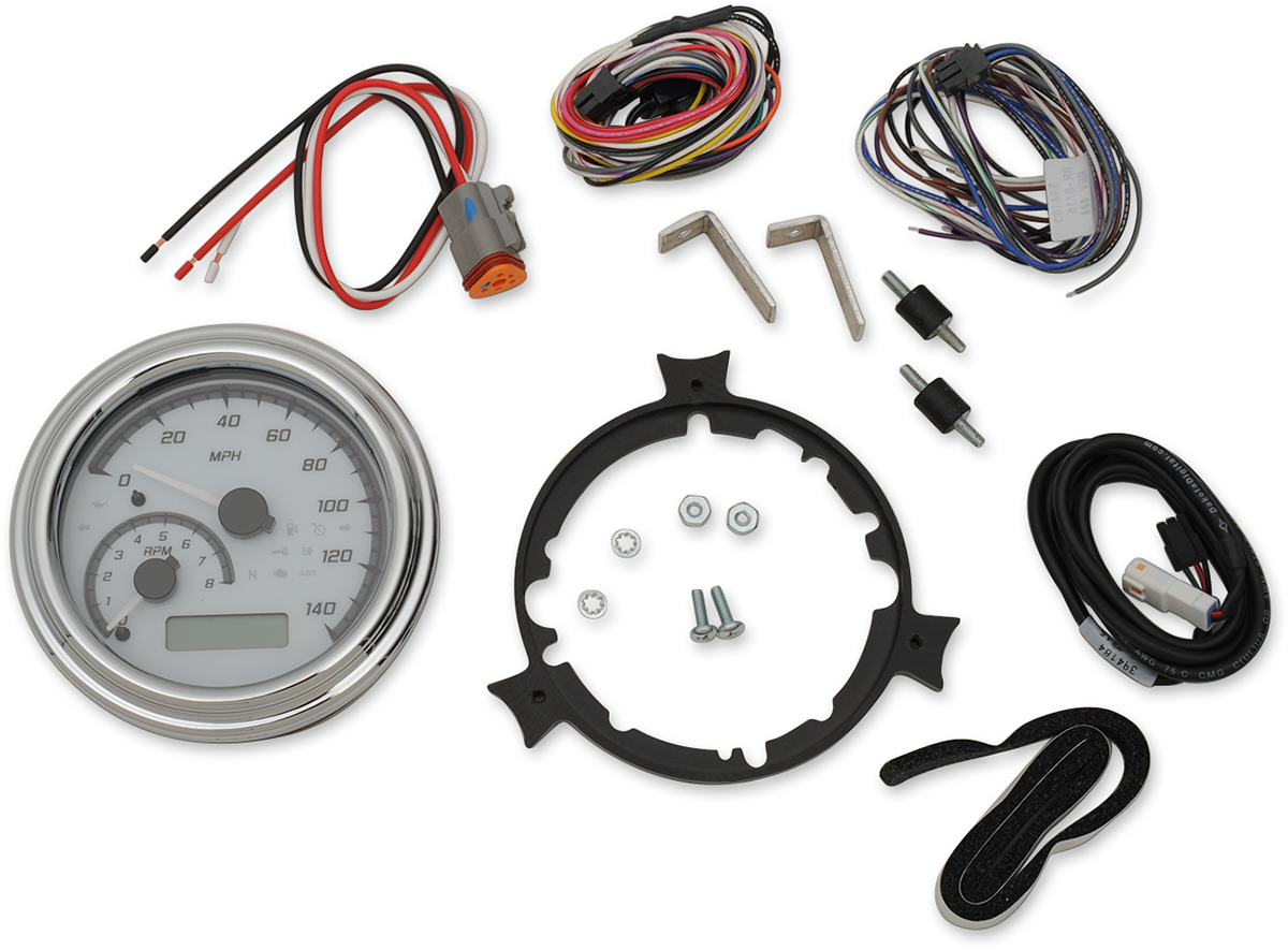 MVX Series Analog Gauge System - White/Gray/Chrome [2210-0381]