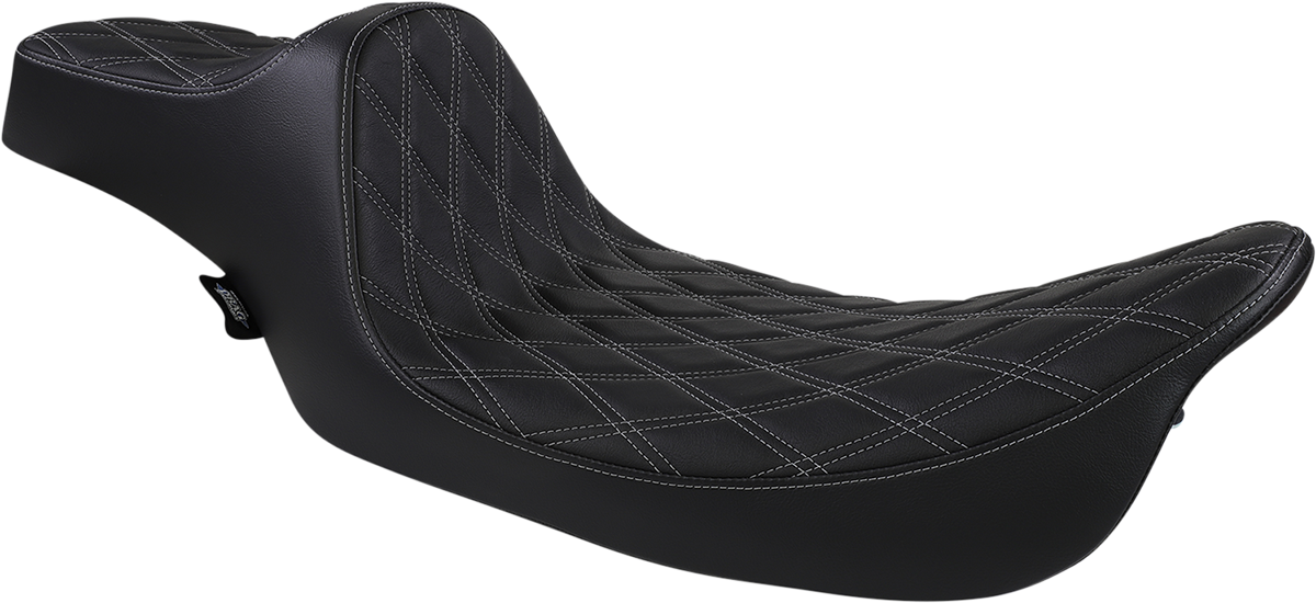Extended Reach Predator III Seat - Double Diamond - Black w/ Silver Stitching - FL '99-'07 [0801-1370]