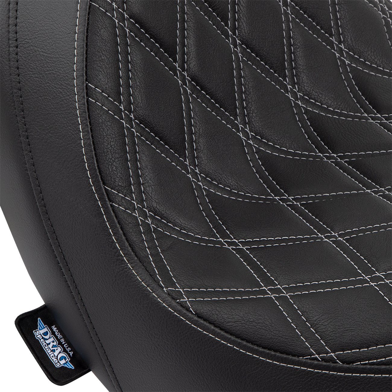 Predator Seat - Double Diamond w/ Silver Sitching - Vinyl - FLSB/FXLR '18-'23 [0802-1518] - Image 4