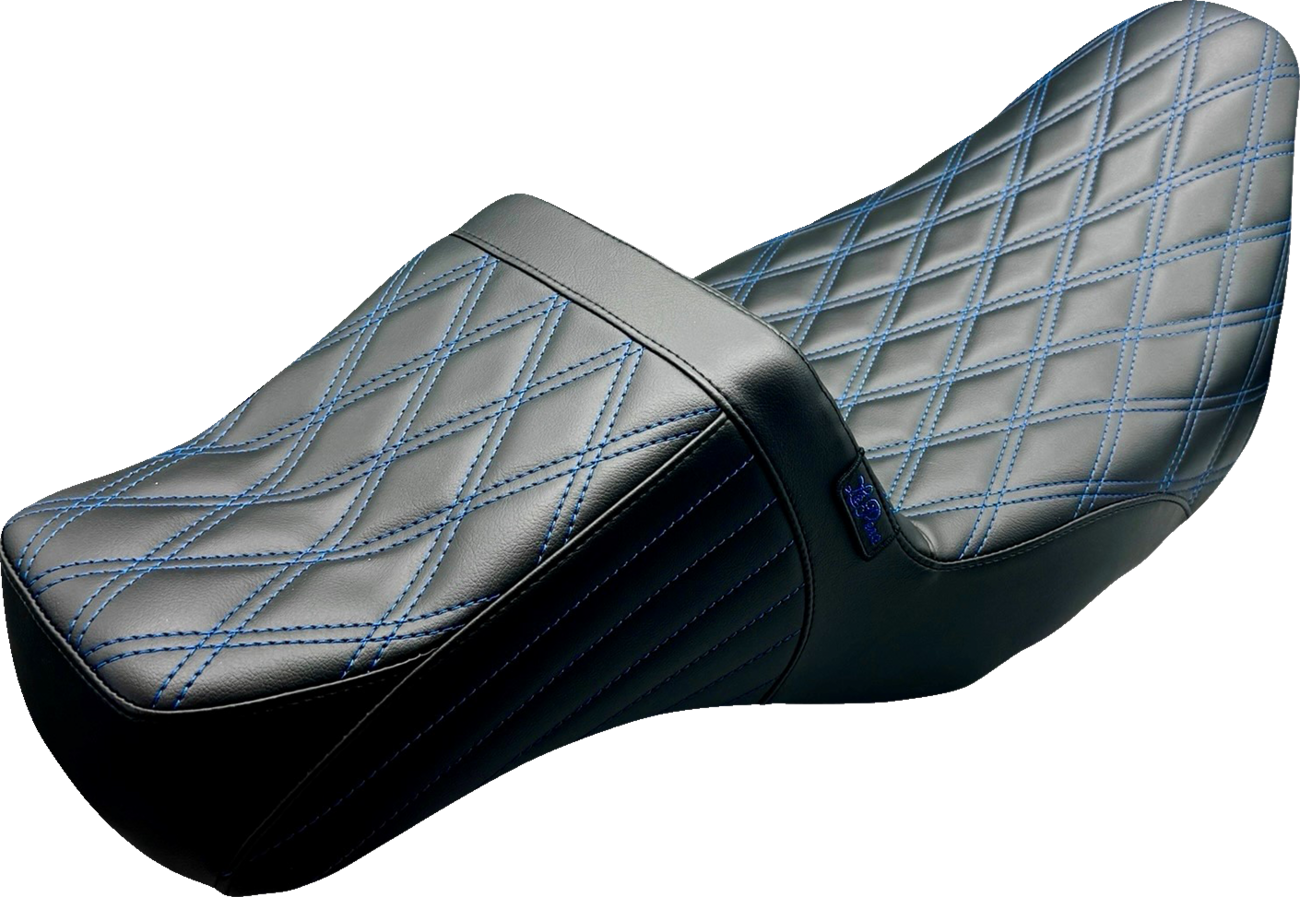 Tailwhip Daddy Long Legs Seat - Double Diamond w/ Blue Thread - FLH/FLT '08-'24 [0801-1543]