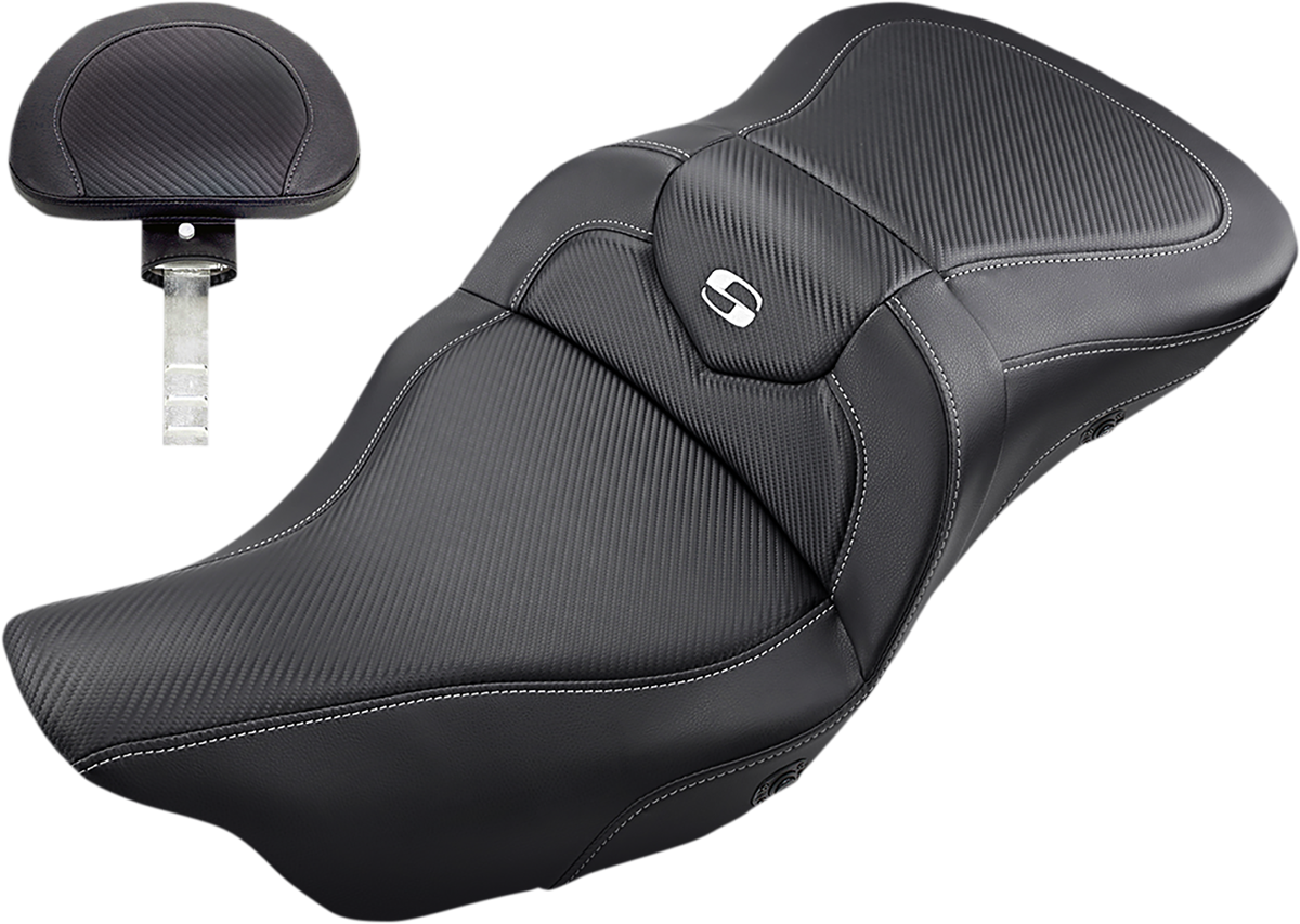 Heated Roadsofa™ Carbon Fiber Seat - Heated Roadsofa™ Seat - Carbon Fiber - w/ Backrest - FL '08-'24 [0801-1194]