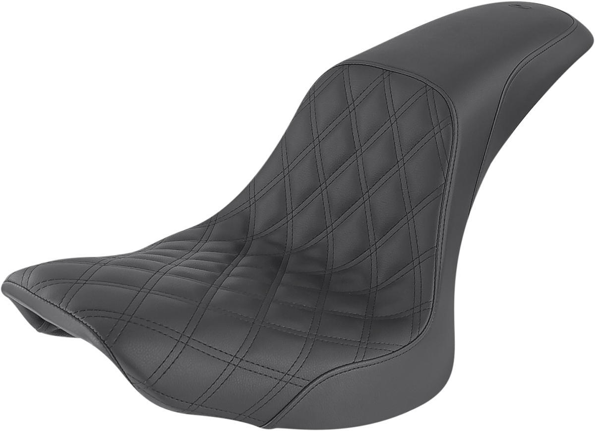 Profiler™ Lattice Stitch Seat - Profiler Seat - Front Lattice/Rear Smooth - Black - FLSTC '06-'17 [0802-1294]