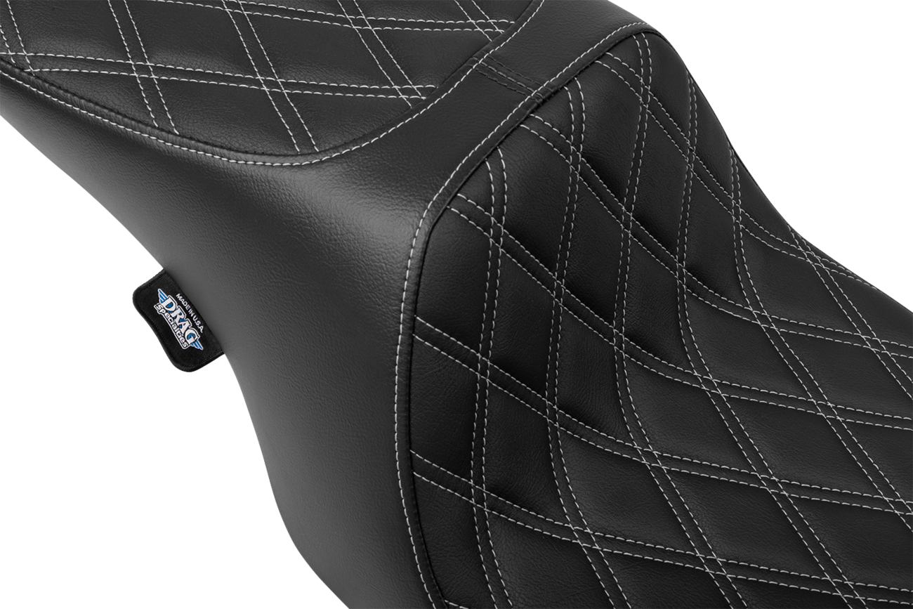Performance Predator 2-Up Seat - Predator 2-Up Seat - Vinyl - Double Diamond - Silver Stitching- w/o Backrest - FL '97-'07 [0801-1997] - Image 2