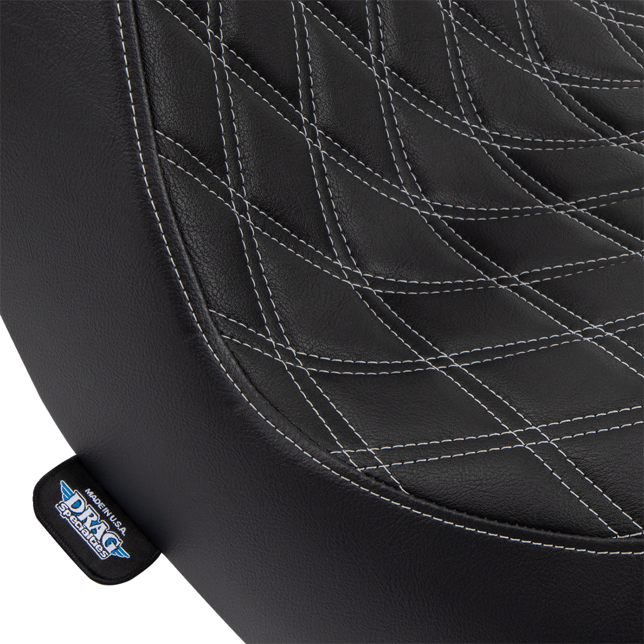 Predator III Seat - Predator III 2-Up Seat - Vinyl - Double Diamond - Silver Stitching - FL/FX '18-'24 [0802-1493] - Image 4