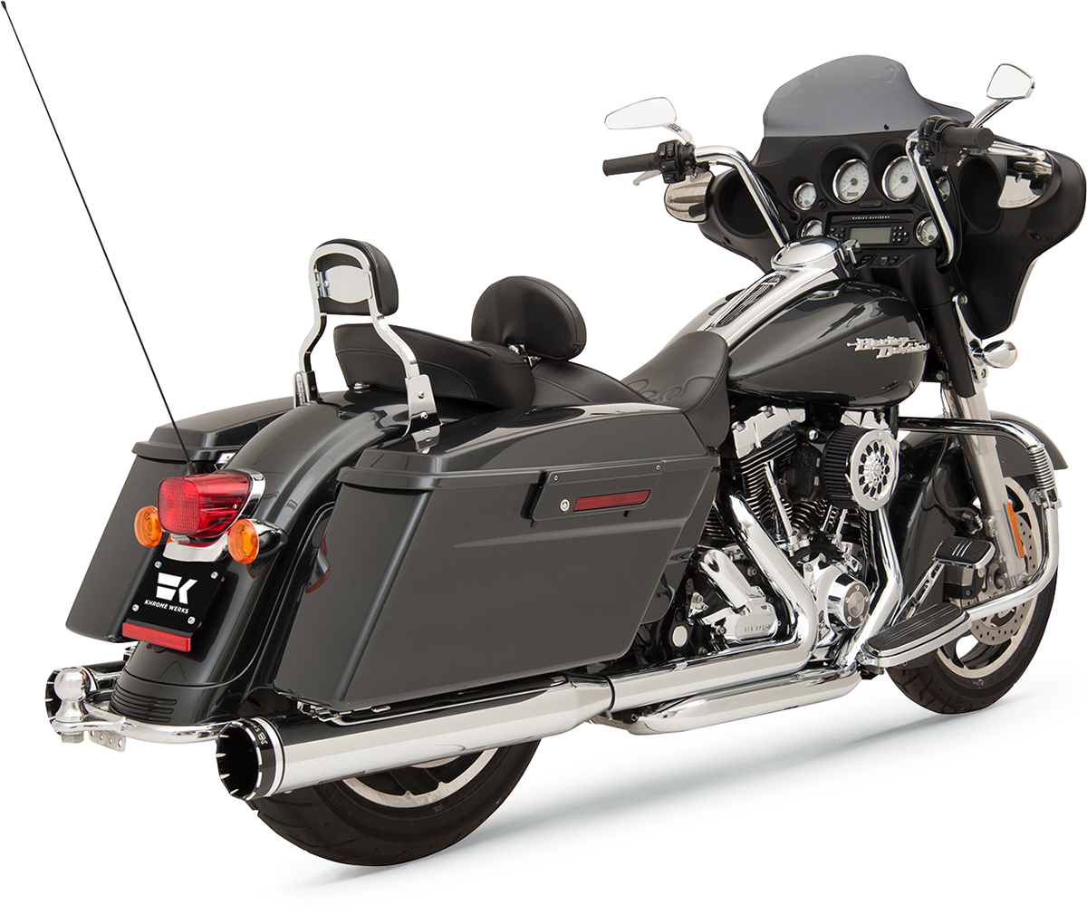 2-into-2 Dominator Exhaust System - Chrome - '09-'16 FL - With 4-1/2" Muffler [1800-1959] - Image 3