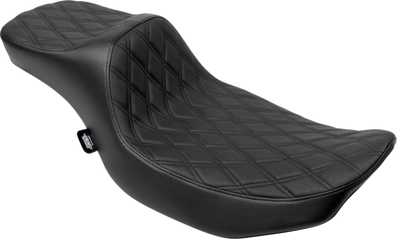 Extended Reach Predator III Seat - Double Diamond - Black Stitching - Vinyl - FLH/FLT '23-'24 [0801-2034]