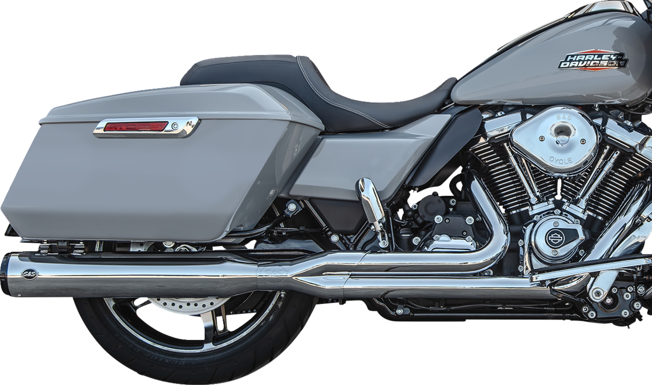2-into-1 GNX Exhaust System - Race Only - Chrome - Touring [1800-2758] - Image 2