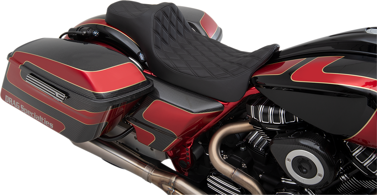 Extended Reach Predator III Seat - Predator III Seat - Extended Reach - Double Diamond - Black Stitching - FL '08-'23 [0801-1260]