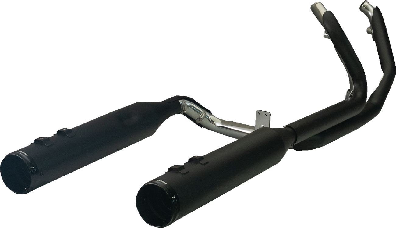 2-into-2 Dominator Exhaust System with 4-1/2" Mufflers - Black with Race Tip - M8  [1800-2714]