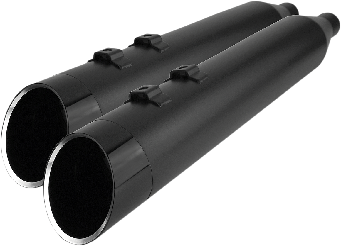 4-1/2" HP-Plus® Slip-On Mufflers - Black with Edge Tip [1801-1448]