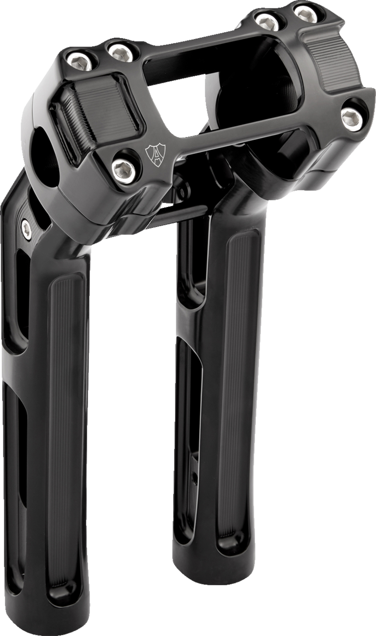 Method Kickback Handlebar Riser - Softail Gauge Cut-Out - 10" - Black [0603-1144]