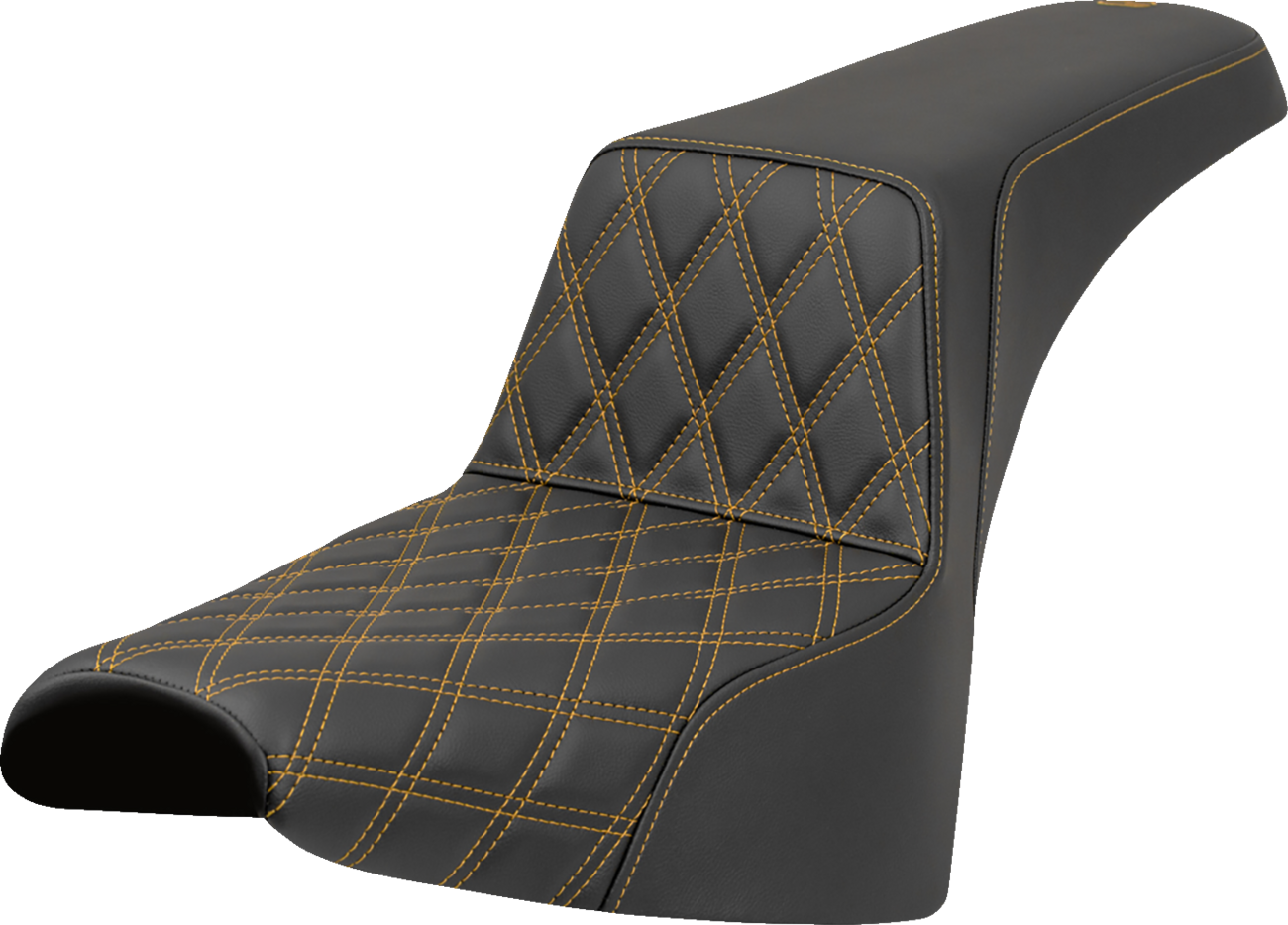 Lattice Stitch Step-Up Seat - Step-Up Seat - Front Lattice Stitch - Gold Stitch - FXST/FXBB '18-'25 [0802-1655]