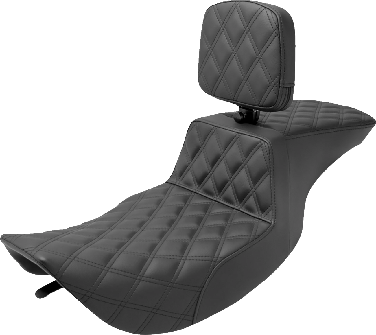 Tour Step-Up Seat - Rider Backrest - Full Lattice Stitch - FLHR/FLHX '97-'07 [0801-1474]