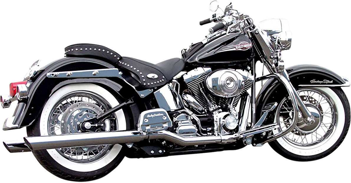 Slip-On Mufflers for True Dual Headers - Slip-On Mufflers - Slash-Cut with Standard 2" Baffles - Chrome [1801-0452]