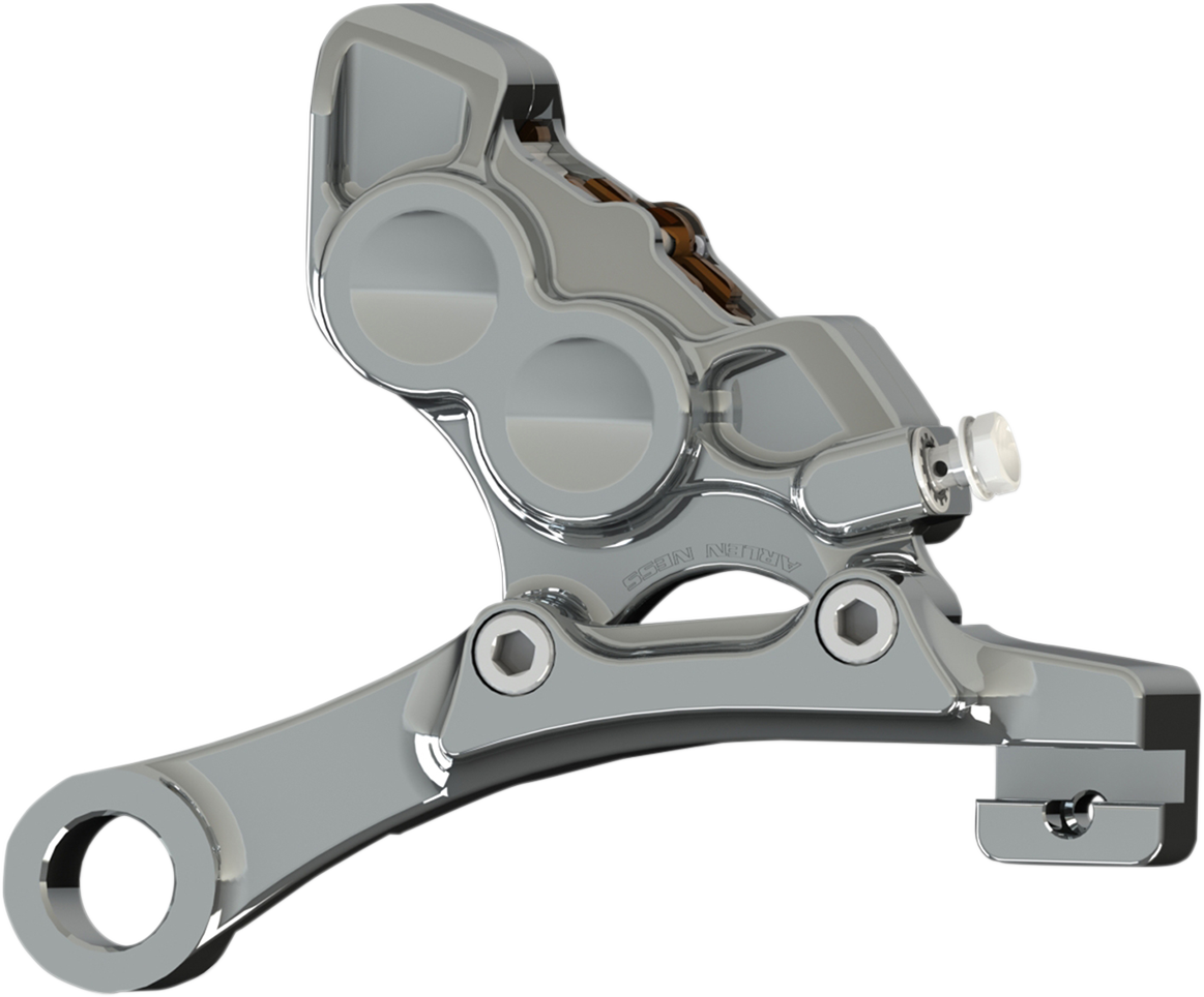 Ness Tech Four-Piston Caliper - 4-Piston Caliper - Rear - 11.8" - Chrome [1701-0620]