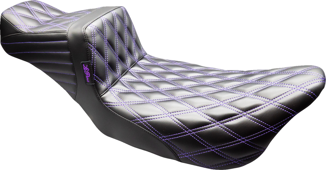 Tailwhip Daddy Long Legs Seat - Black - Purple Double Diamond Stitch - FLT/FLH '08-'23 [0801-2174]