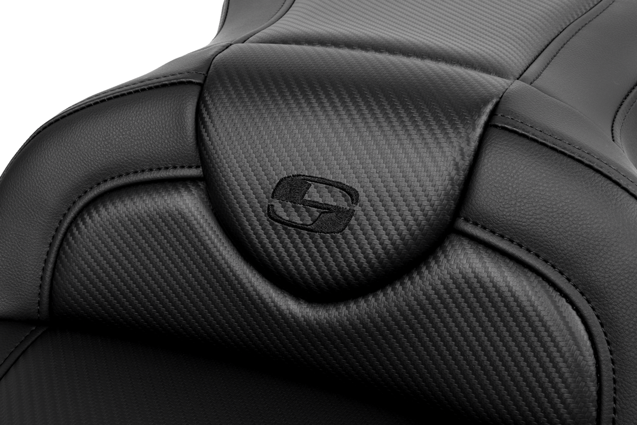 Roadsofa™ Standard Reach Seat - Roadsofa™ Seat - without Backrest - Carbon Fiber - Black Stitch - 'FL '08-'19 [0801-1616] - Image 3