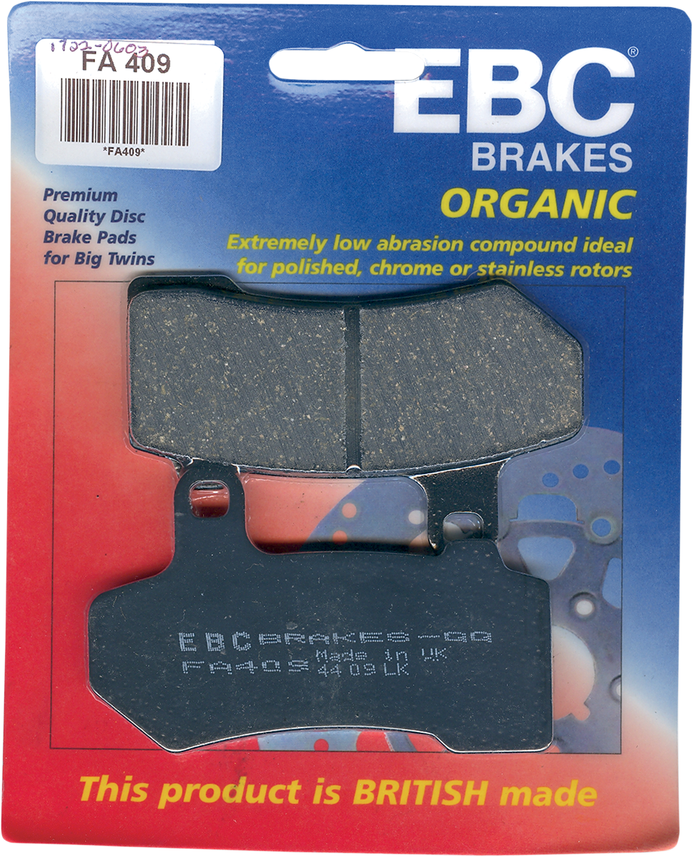 Organic Harley/Buell Brake Pads - Organic Brake Pads [1722-0603] - Image 2