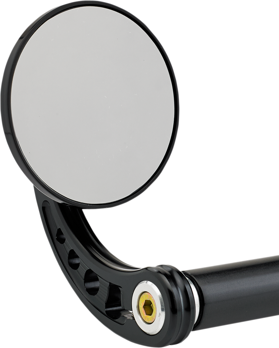 Bar End Mirror - Mirror - Bar End/Side View - Round - Black - Curved - 3-1/4" [0640-0619]