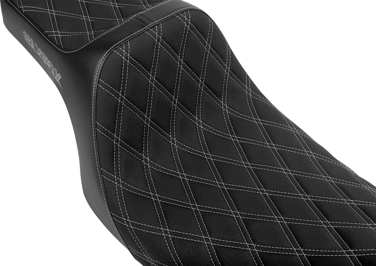 High Noon Seat - Double Diamond - Silver Logo - Silver Stitch - FLH/FLT '23-'25 [0801-2151] - Image 2