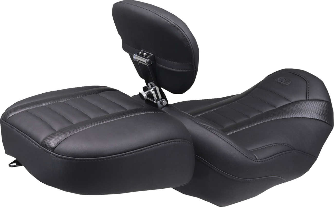 Wide Deluxe Touring Passenger Seat - Deluxe Passenger Seat - Wide - Black Stitch - FLT/FLH '23-'25 [0801-2119] - Image 3