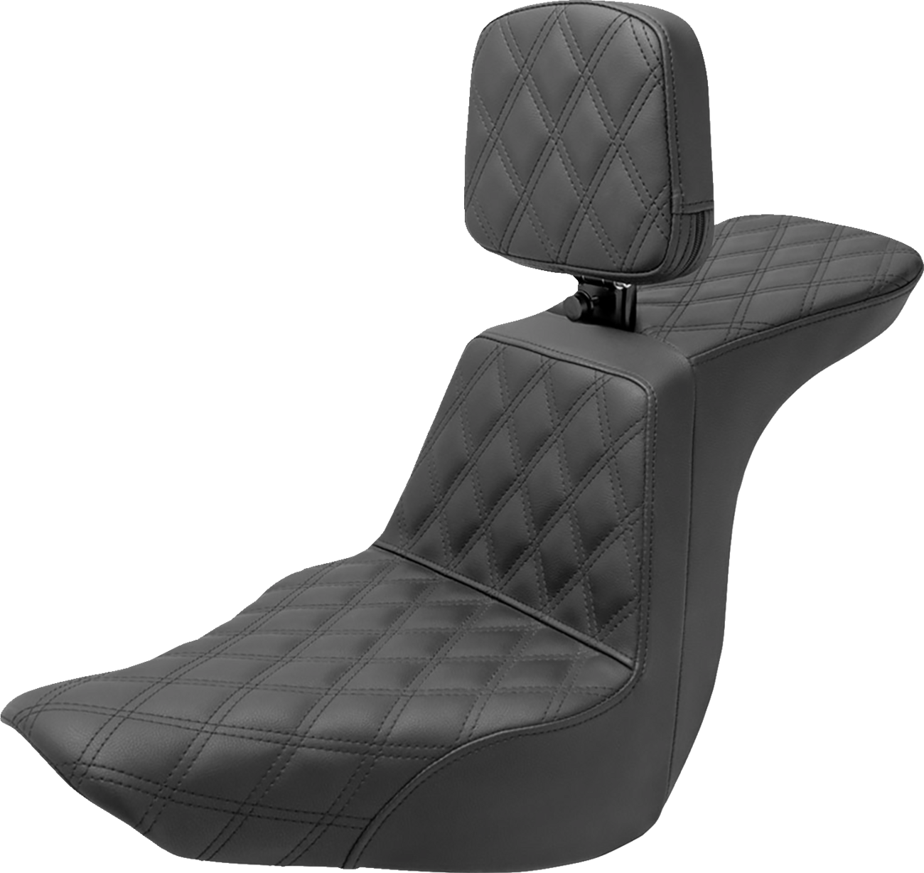Tour Step-Up Seat - Rider Backrest - Full Latice Stitch - FLSB/FXLR '18-'24 [0802-1527]