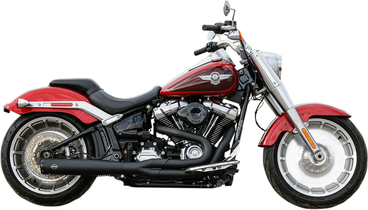 SuperStreet 2:1 50 State Exhaust System - 2:1 50 State Exhaust for M8 Softail - Black [1800-2485]