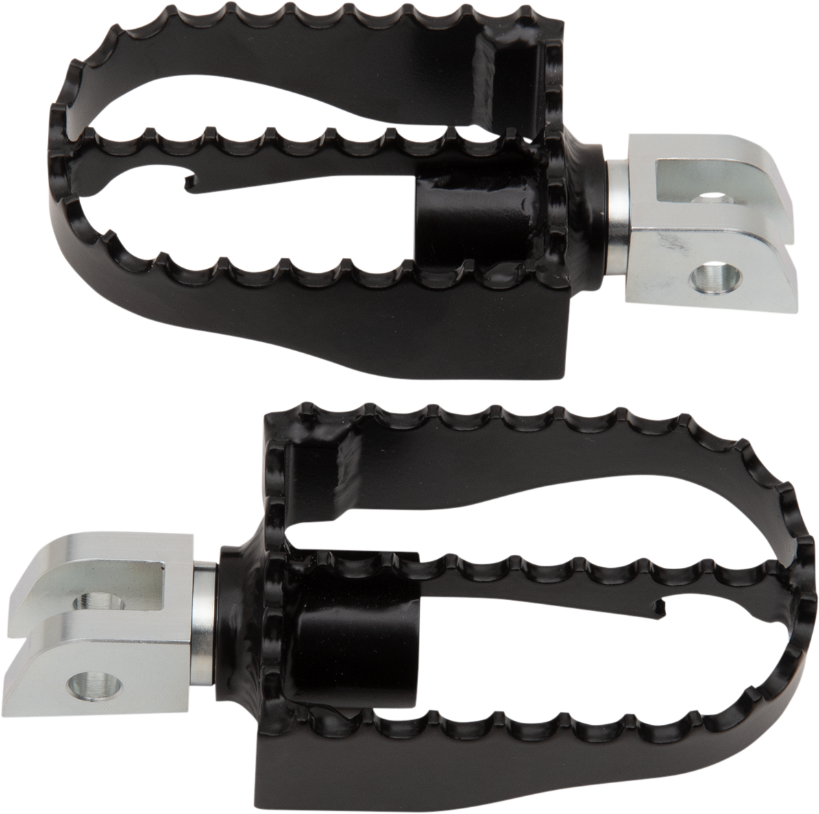 MX-Style Foot Pegs - MX Foot Pegs - Driver - Black/Chrome [1620-1931]