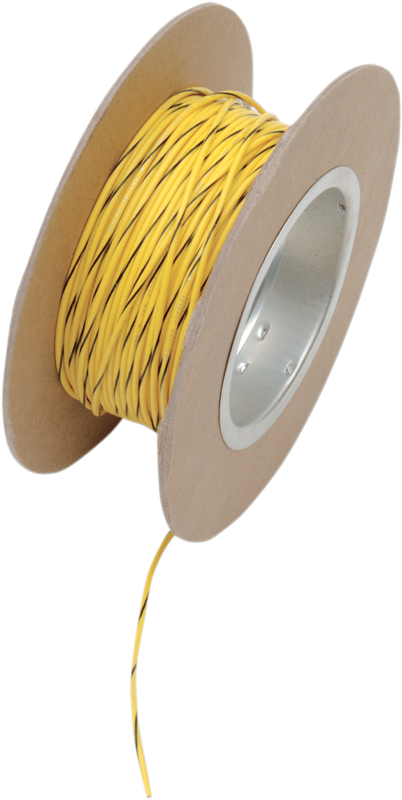 OEM Color Wire Spool - 100' Wire Spool - 18 Gauge - Yellow/Black [2120-0528]