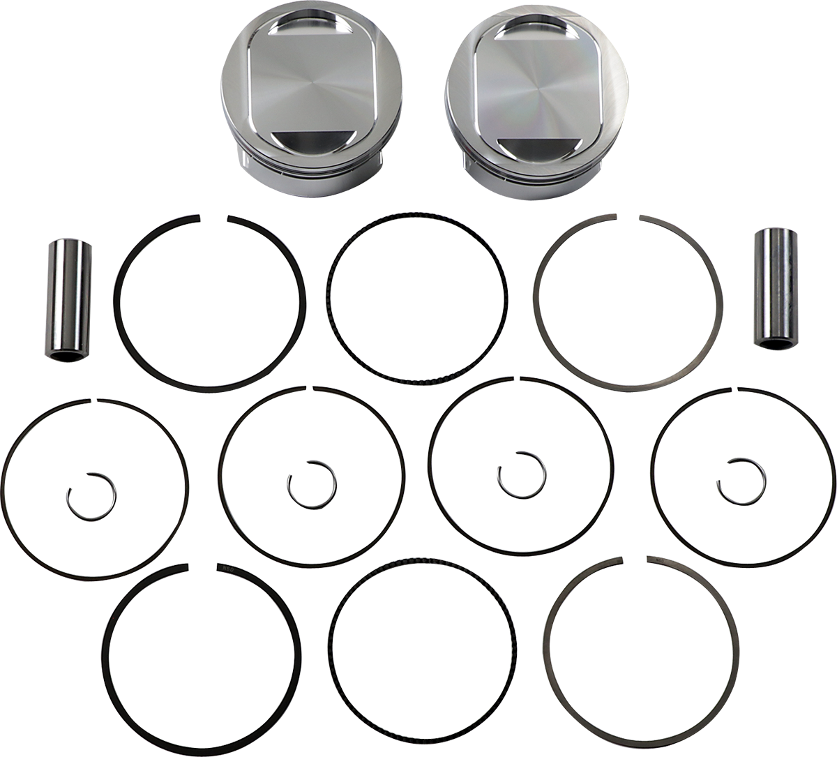 Piston Kit - Bored to107" - 10.25:1 CR - 96"/103" Twin Cam [0910-5927]