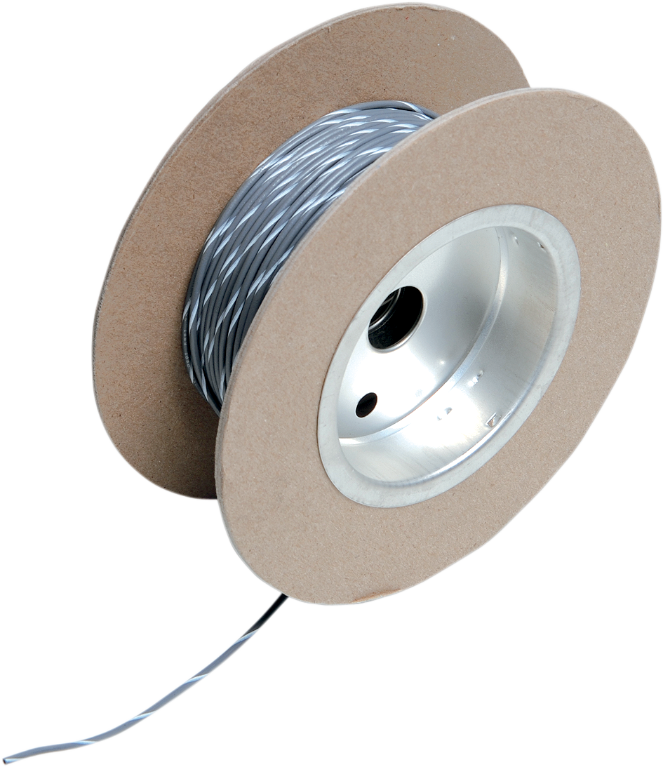 OEM Color Wire Spool - 100' Wire Spool - 18 Gauge - Gray/White [2120-0515]
