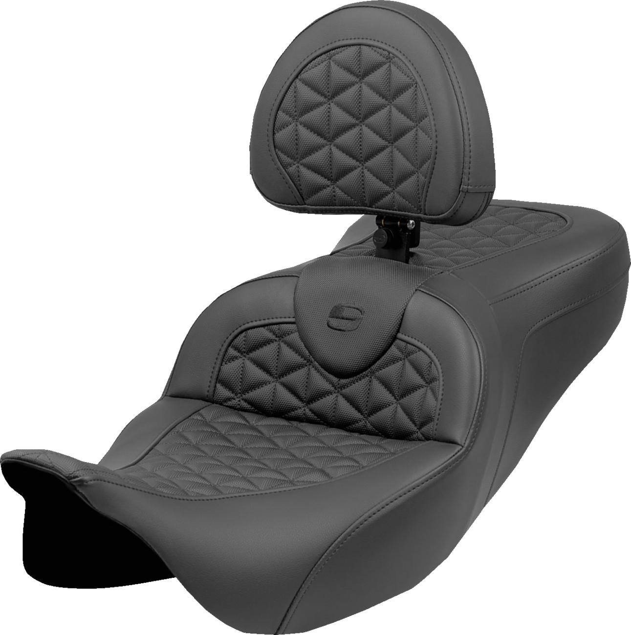 RoadSofa™ Tri Gripper Seat - Standard Reach - w/ Backrest - FLH/FLT '08-'25 [0801-2053]