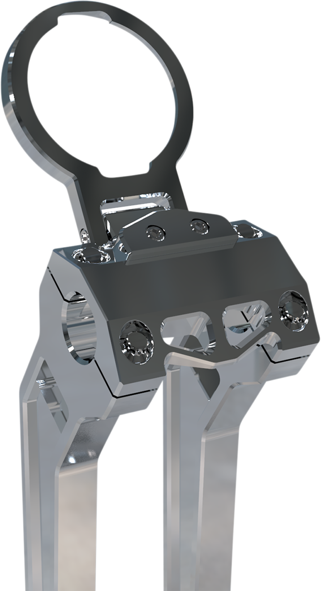 Gauge Mount for Performance Risers - Gauge Mount - Single - Raw - Dyna/Sportster [2201-0235]