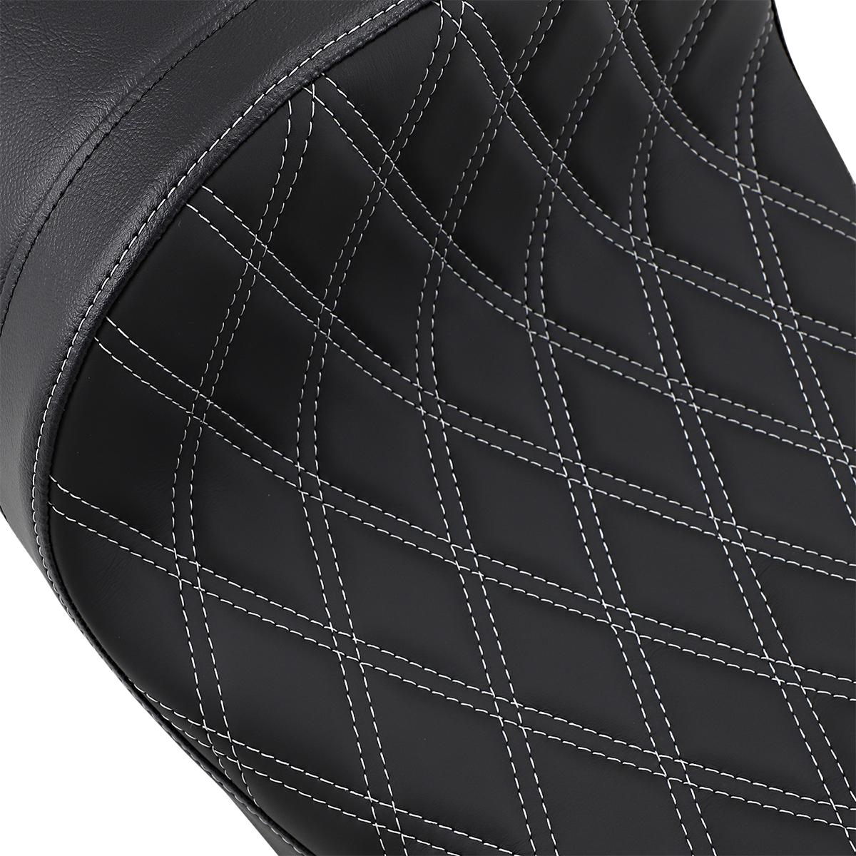 EZ-ON Mount Forward Low Solo Seat - Forward Low Solo Seat - Diamond - Silver Stitched - FL '08-'23 [0801-1253] - Image 2