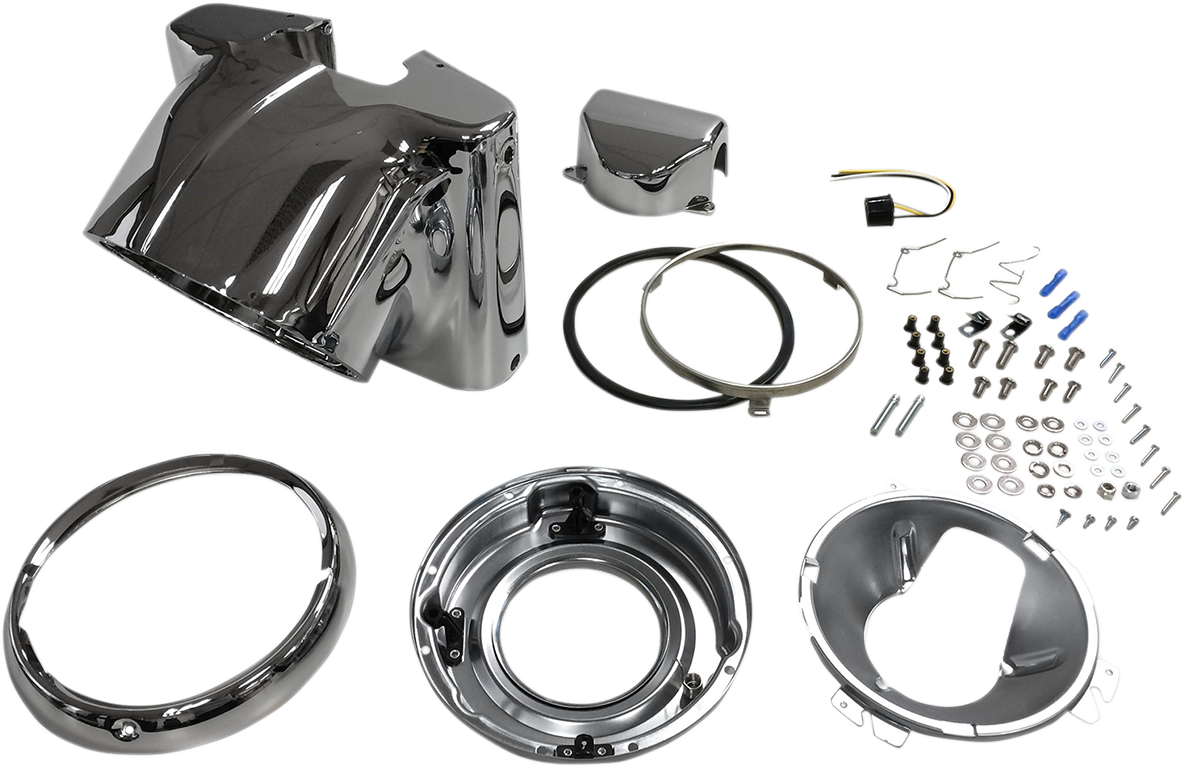 Headlight Nacelle Kit - 7" Nacelle Headlight Kit - Chrome [2001-1481]