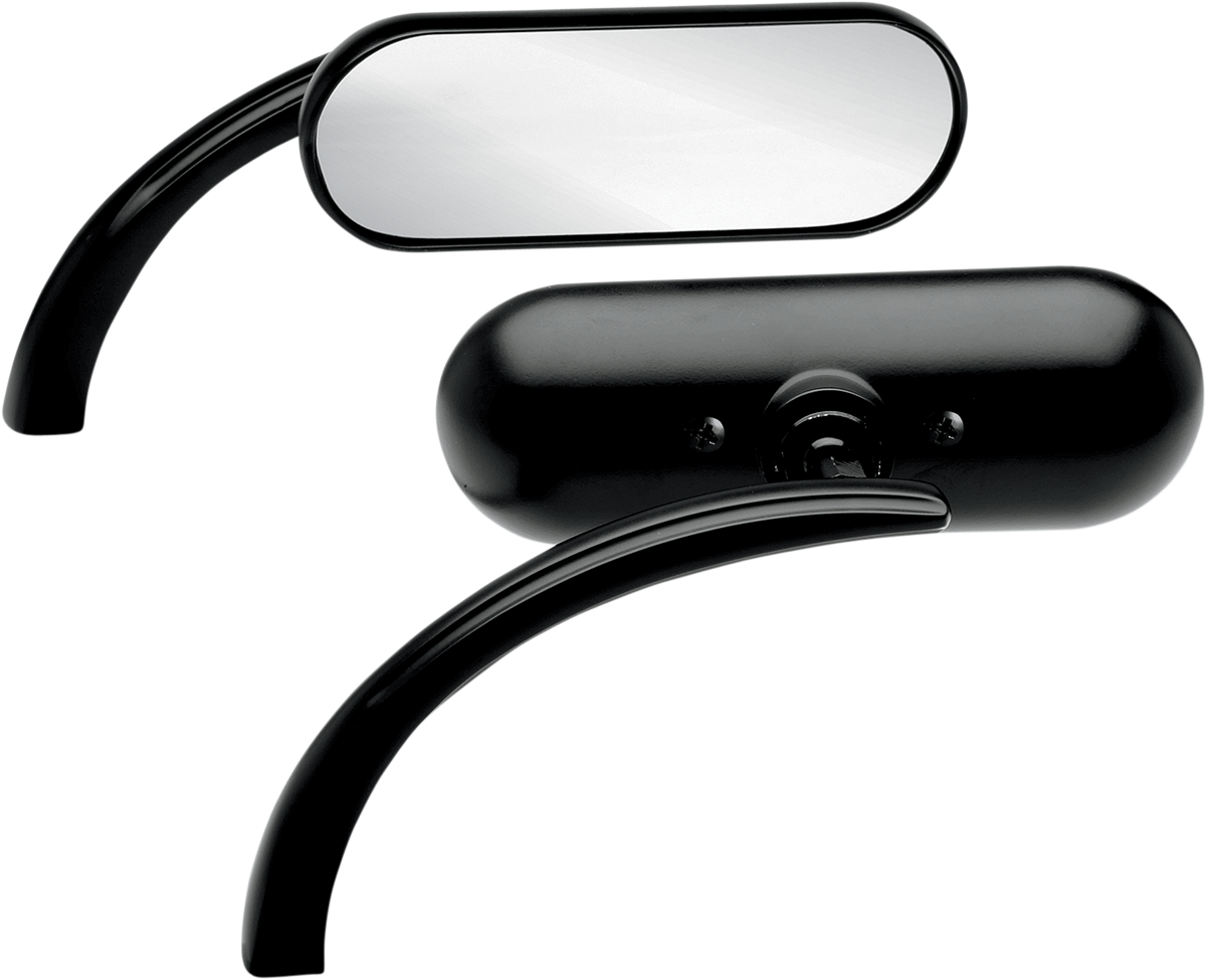 Micro-Mirror - Mirror - Micro - Mini - Side View - Oval - Black - Left [0640-0499]