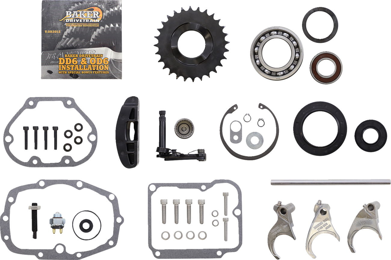 Direct Drive 6-Speed Gear Set - Direct Drive Gear Set - 6-Speed - Polished - '01-'06 Softail/Dyna [1103-0047] - Image 2