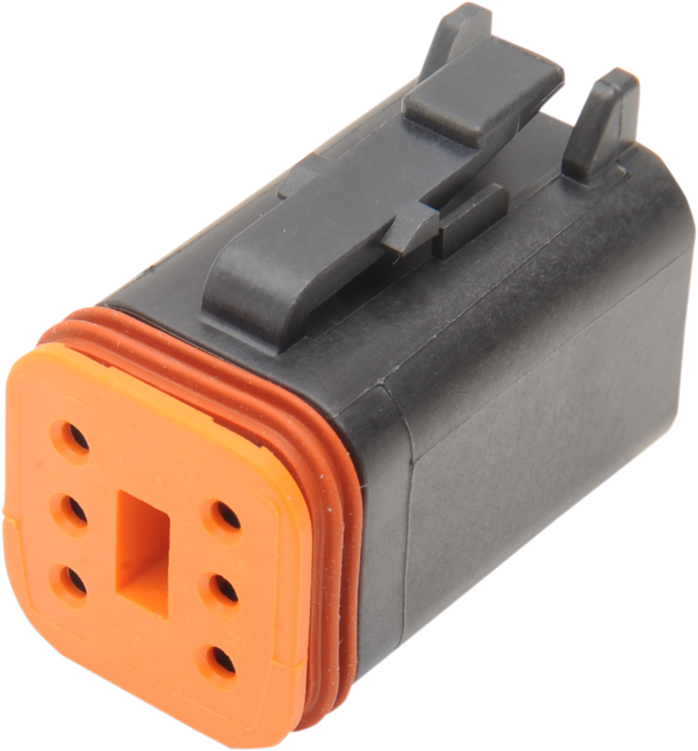 Deutsch DT Sealed Connector Component — Wiring Connector - Deutsch Plug - 6 Pin - Black [2120-0058] - Image 2