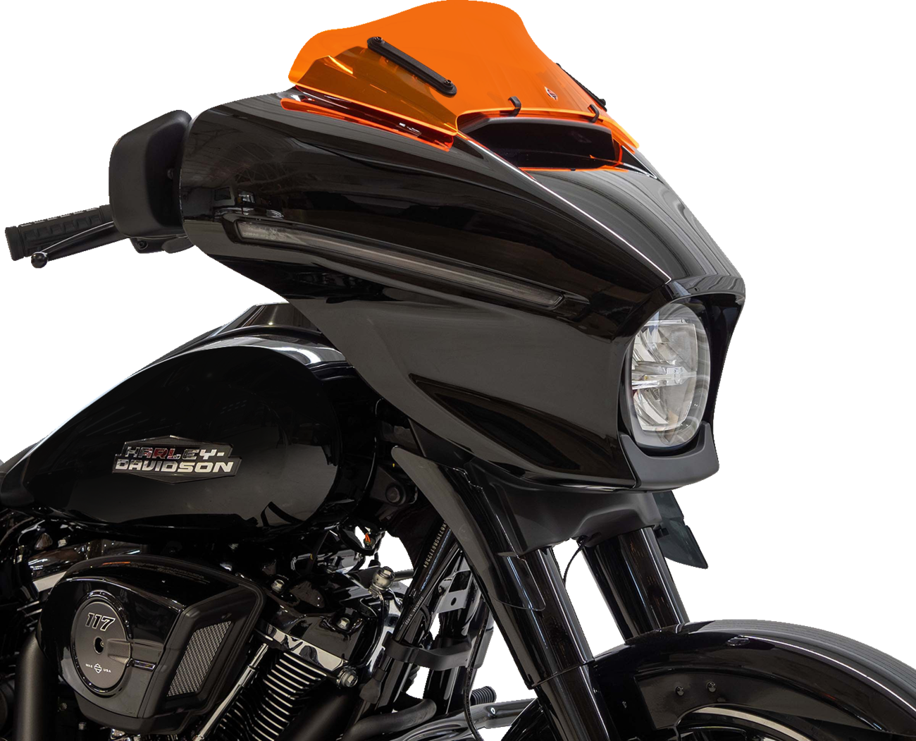 Ice Flare® Windshield - 6-1/2" - Orange Ice - FLHX [2310-0947] - Image 2