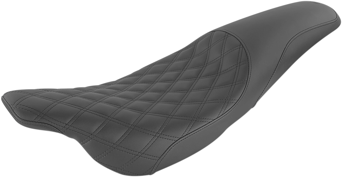 Profiler™ Lattice Stitch Seat - Profiler Seat - Front Lattice/Rear Smooth - Black - FLH '97-'07 [0801-1201]