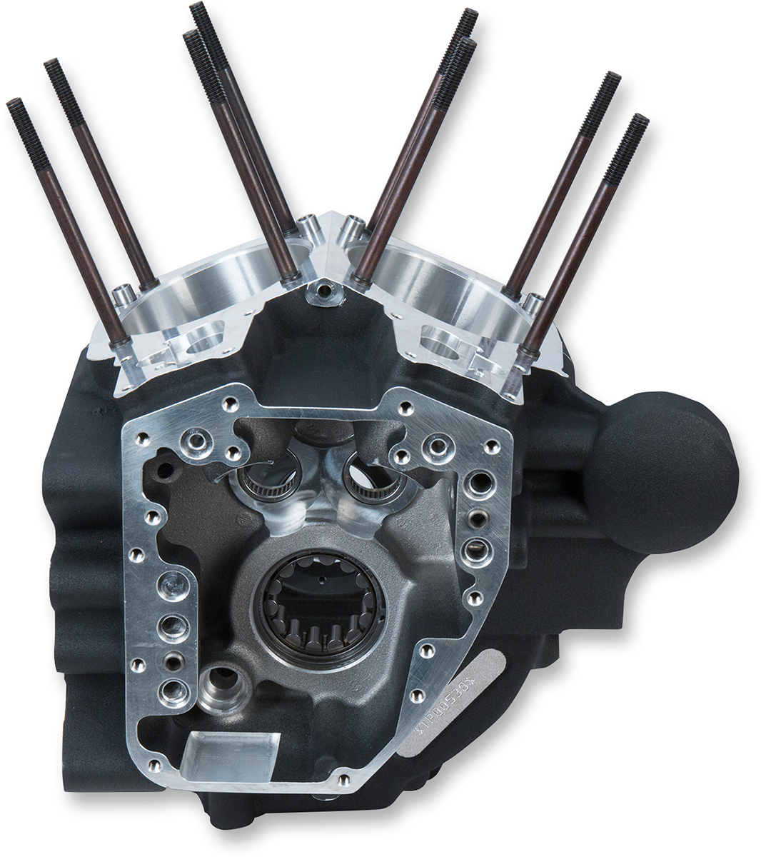 Crankcase for Dyna - Crankcase - 4.125" Bore w/Stock Bolt Pattern - Wrinkle Black - Dyna [0920-0157]