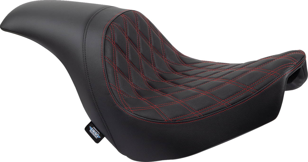 Predator Seat - Double Diamond w/ Red Sitching - Vinyl - FLSB/FXLR '18-'23 [0802-1519]