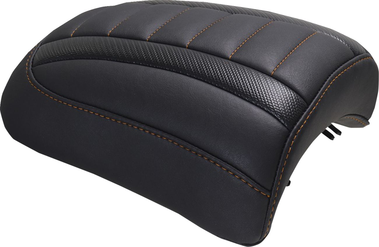 Padded Passenger Seat Cowl - Deluxe - Mandarin Orange Stitch - FLT/FLH '23-'25 [0801-2116]