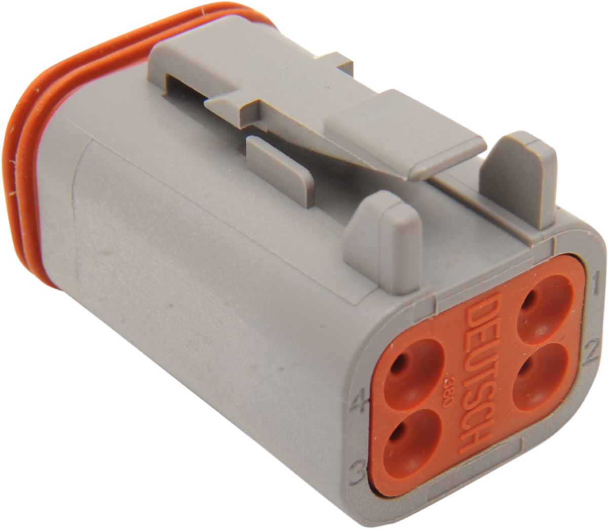 Deutsch DT Sealed Connector Component — Wiring Connector - Deutsch Plug - 4 Pin - Gray [2120-0055]